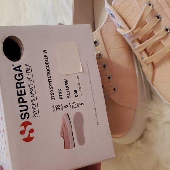 Superga 2750 Embossed faux Crocodile sneakers - light pink - Picture 13 of 14
